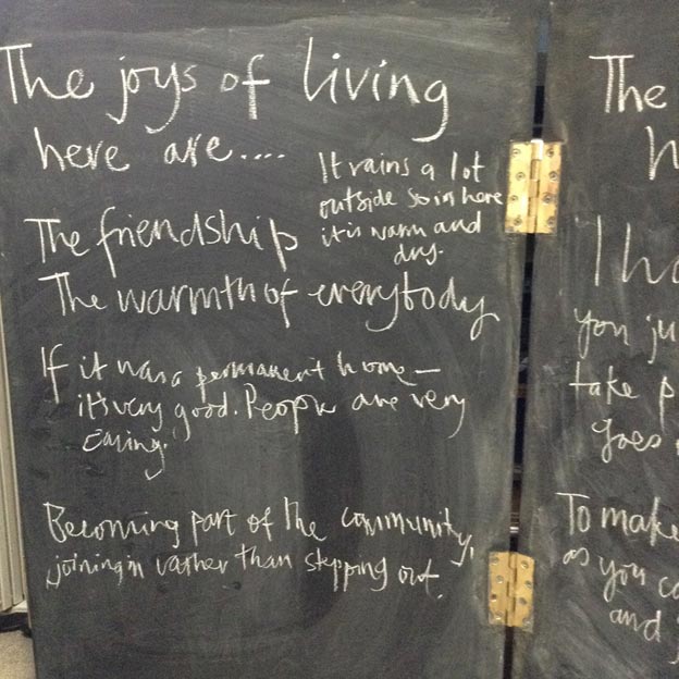 Residents were invited to tell us ‘What are the joys of living here?’ They were also asked ‘What are the challenges of living here?’