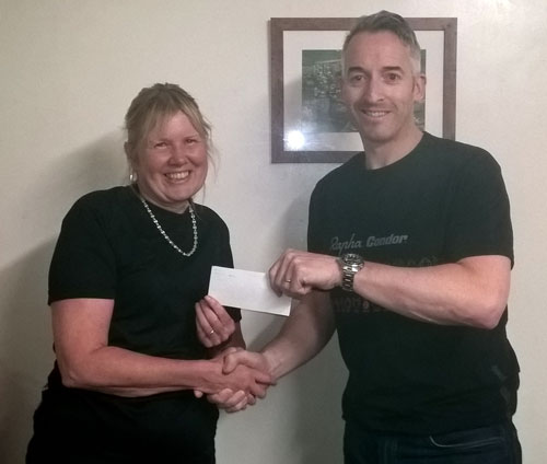 MDCC cheque presentation for Pedal Torbay.