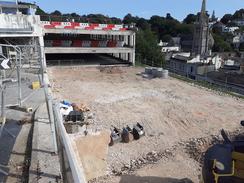 Demolition of part of the Terrace Car Park has been completed