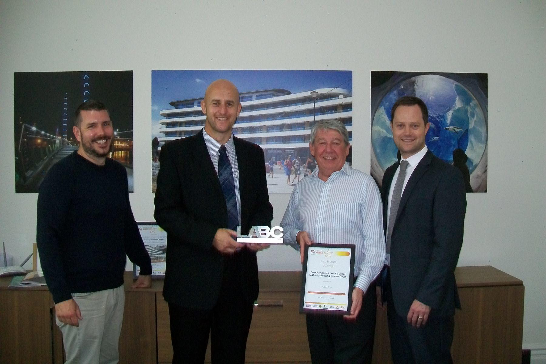 From left to right:- Jan Tribble, Associate – Urban Designer, Kay Elliott Architects; Jim Beer, Senior Building Control Officer/Partnership Client Lead, Torbay Council; Martin Jones, Project Architect