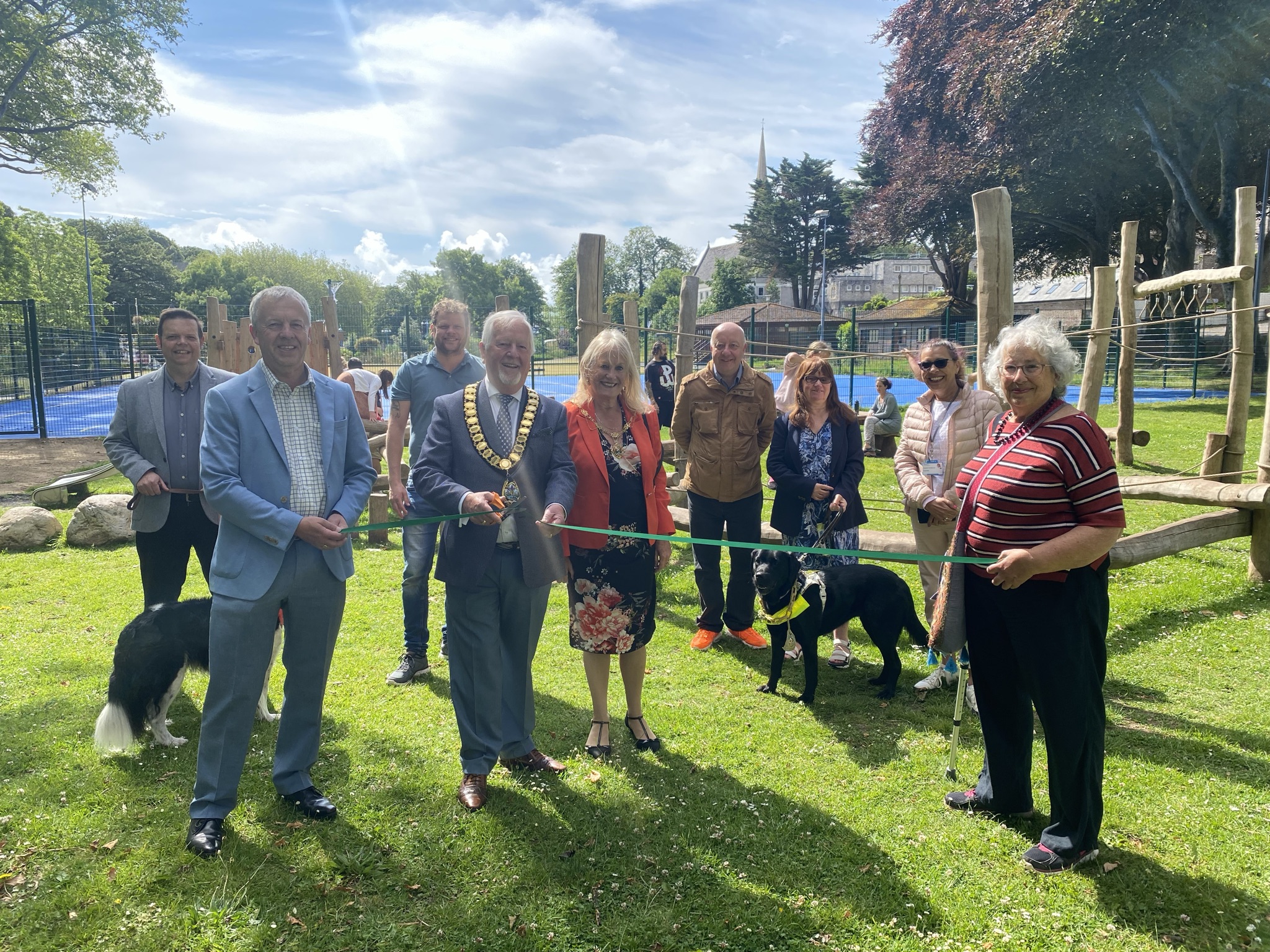 The Worshipful the Mayor of Torbay, councillors and key community stakeholders for Upton celebrating the opening of Upton Park.