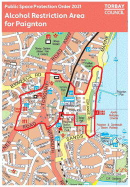 Preview of the alcohol restriction area map for Paignton
