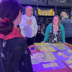 People taking part in the mental health co-production session.