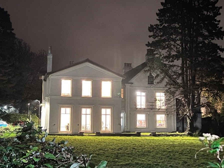 External night time picture of Peoples Parkfield building
