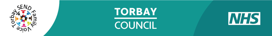 SEND Family Voice Torbay, Torbay Council and NHS logos