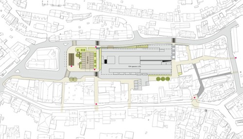 Public Realm Masterplan map showing car park and surrounding area featuring new improvements.