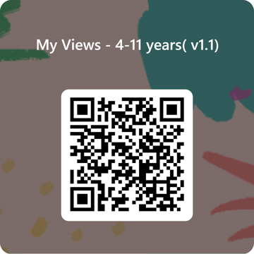 QR code linking to the My Views 4 to 11 years form.