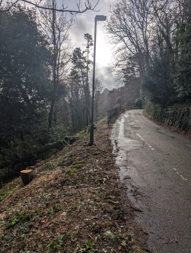 Looking south from top of proposed ramp